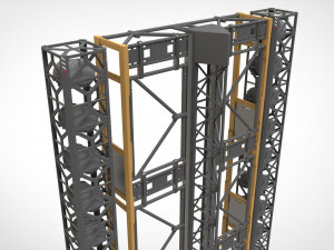 Sci fi Floodlight 11 3D Model