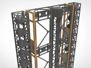 Sci fi Floodlight 11 3D Model