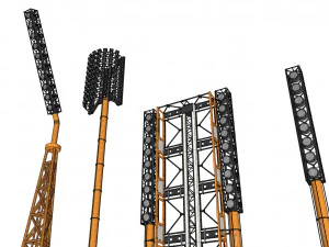 Sci fi Floodlight 11 3D Model
