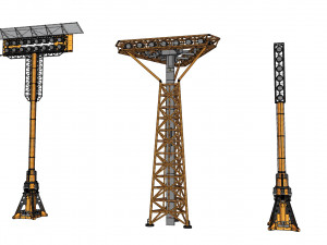 Sci fi Floodlight 11 3D Model