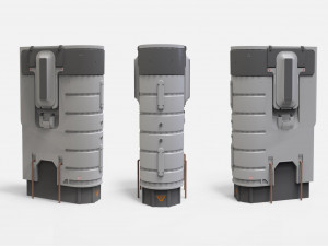 Sci-fi Architecture kitbash 41 3D Model