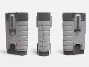 Kitbash o architekturze science-fiction 41 Model 3D