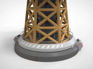 Kitbash o architekturze science-fiction 41 Model 3D