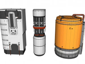 Kitbash o architekturze science-fiction 41 Model 3D