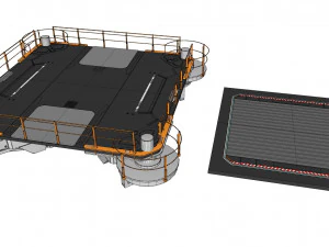 Kitbash o architekturze science-fiction 41 Model 3D