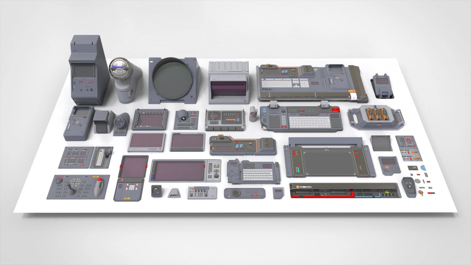 ダッシュボード 2 SF 3Dモデル .c4d .max .obj .3ds .fbx .stl .blend 