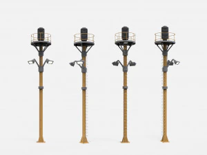 Science-Fiction-Stra&szlig;enbeleuchtung 13 3D Modell