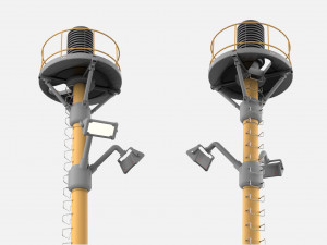 Sci fi street lighting 13 3D Модель