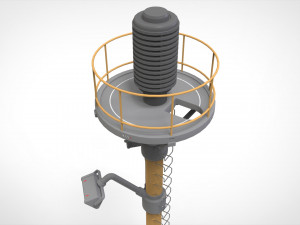 Sci fi street lighting 13 3D Модель