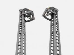 Science-Fiction-Stra&szlig;enbeleuchtung 13 3D Modell