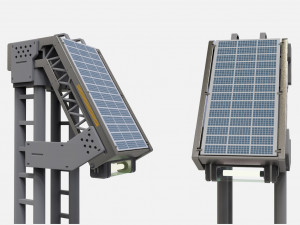 Sci fi street lighting 13 3D Модель