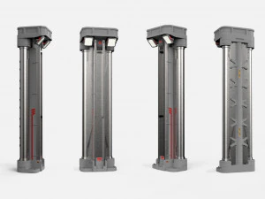 Science-Fiction-Stra&szlig;enbeleuchtung 13 3D Modell