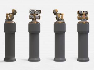 Sci fi street lighting 13 3D Модель