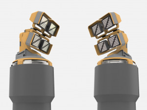 Sci fi street lighting 13 3D Модель