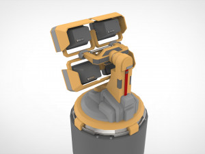 Sci fi street lighting 13 3D Модель