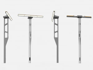 Science-Fiction-Stra&szlig;enbeleuchtung 13 3D Modell