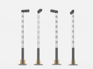 Sci fi street lighting 13 3D Модель