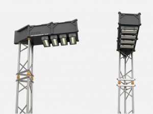 Sci fi street lighting 13 3D Модель