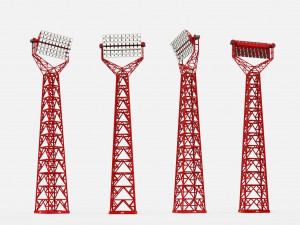 Sci fi Floodlight 12 3D 模型