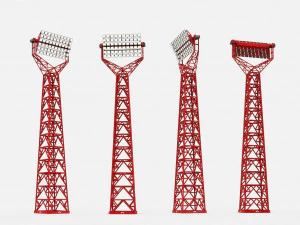 Sci fi Floodlight 12 3D Model