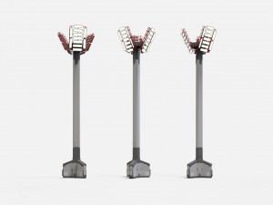 Sci fi Floodlight 12 3D 模型