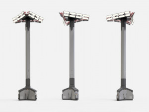 Sci fi Floodlight 12 3D 模型