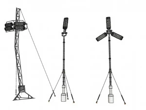 Sci fi Floodlight 12 3D Model