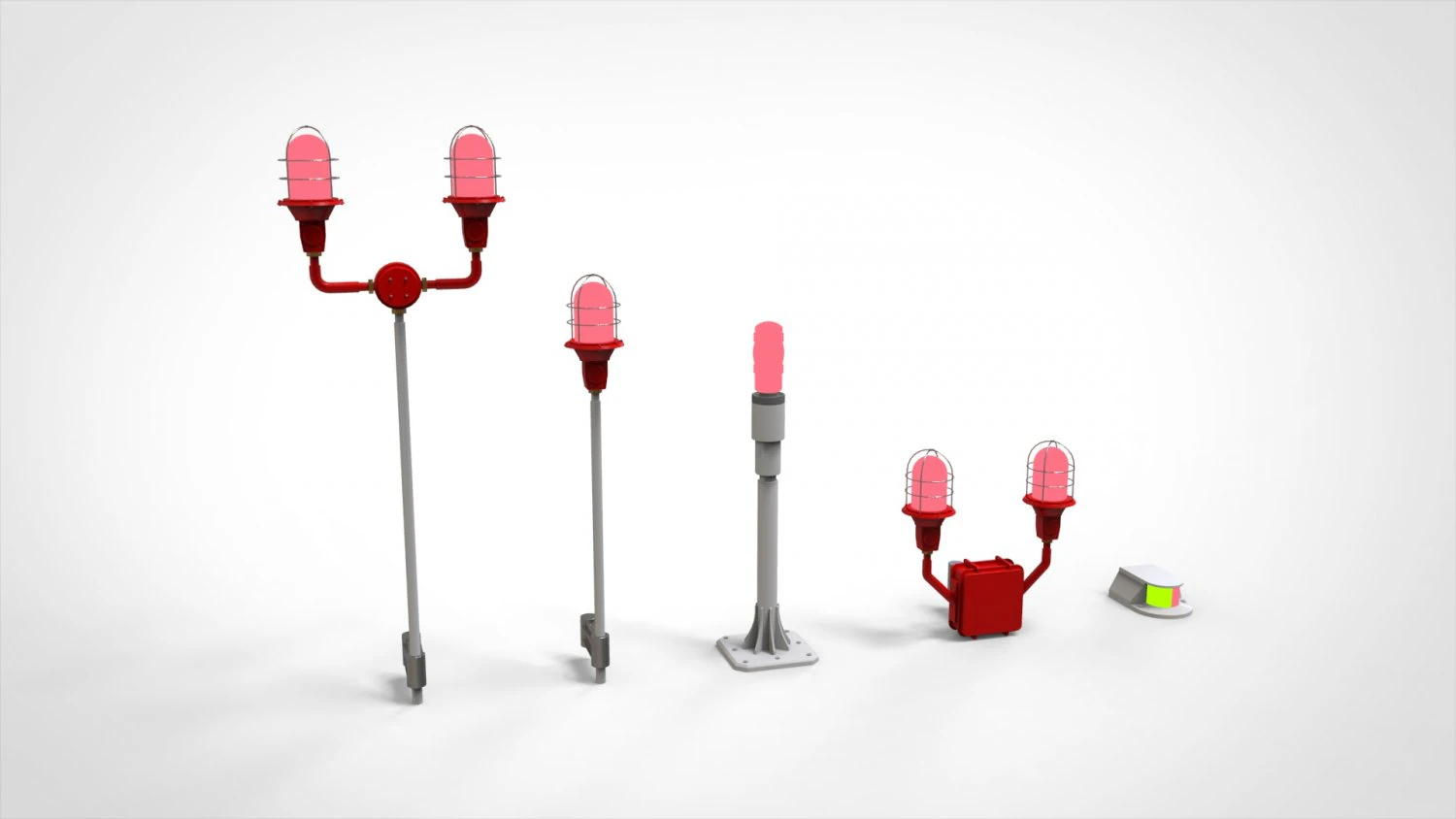 Signal lights 3D Model .c4d .max .obj .3ds .fbx .stl .blend 