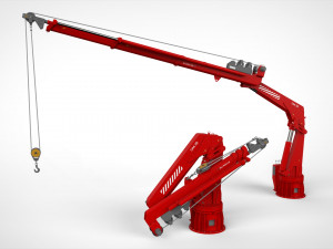 4-ton manipulator crane with articulated boom 3D मॉडल