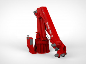 4-ton manipulator crane with articulated boom 3D Model