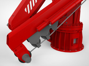 4-ton manipulator crane with articulated boom 3D Model