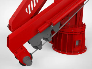 関節ブーム付き4トンマニピュレータークレーン 3Dモデル