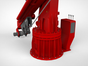 4-ton manipulator crane with articulated boom 3D Model