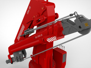 4-ton manipulator crane with articulated boom 3D Model