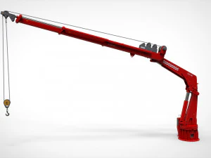 関節ブーム付き4トンマニピュレータークレーン 3Dモデル