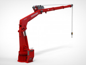 4-ton manipulator crane with articulated boom 3D Model