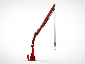 4-ton manipulator crane with articulated boom 3D Model