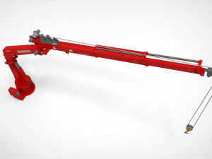 4-ton manipulator crane with articulated boom 3D Model