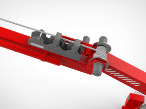 4-ton manipulator crane with articulated boom 3D Model