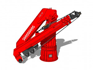4-ton manipulator crane with articulated boom 3D Model