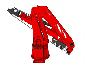 4-ton manipulator crane with articulated boom 3D Model