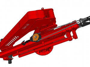 4-ton manipulator crane with articulated boom 3D Model