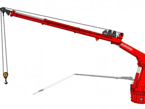 関節ブーム付き4トンマニピュレータークレーン 3Dモデル