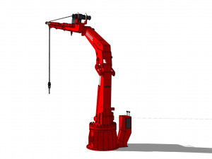 4-ton manipulator crane with articulated boom 3D Model