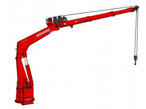 4-ton manipulator crane with articulated boom 3D Model