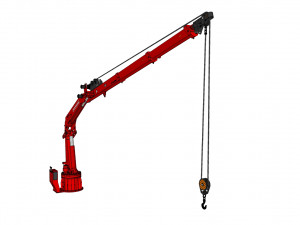 4-ton manipulator crane with articulated boom 3D Model