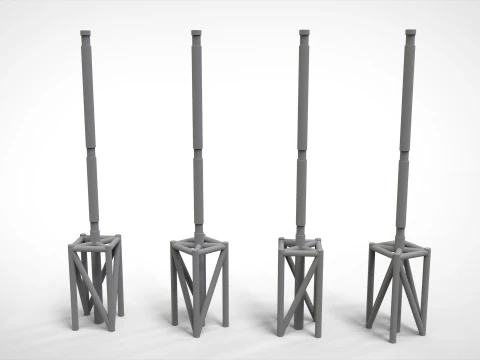 Sci-fi Architecture kitbash 42 3D Model