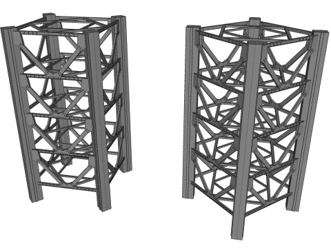 Sci-fi Architecture kitbash 42 3D Model