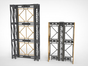 Sci-fi Architecture kitbash 43 3D Model