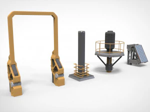 Sci-fi Architecture kitbash 43 3D Model